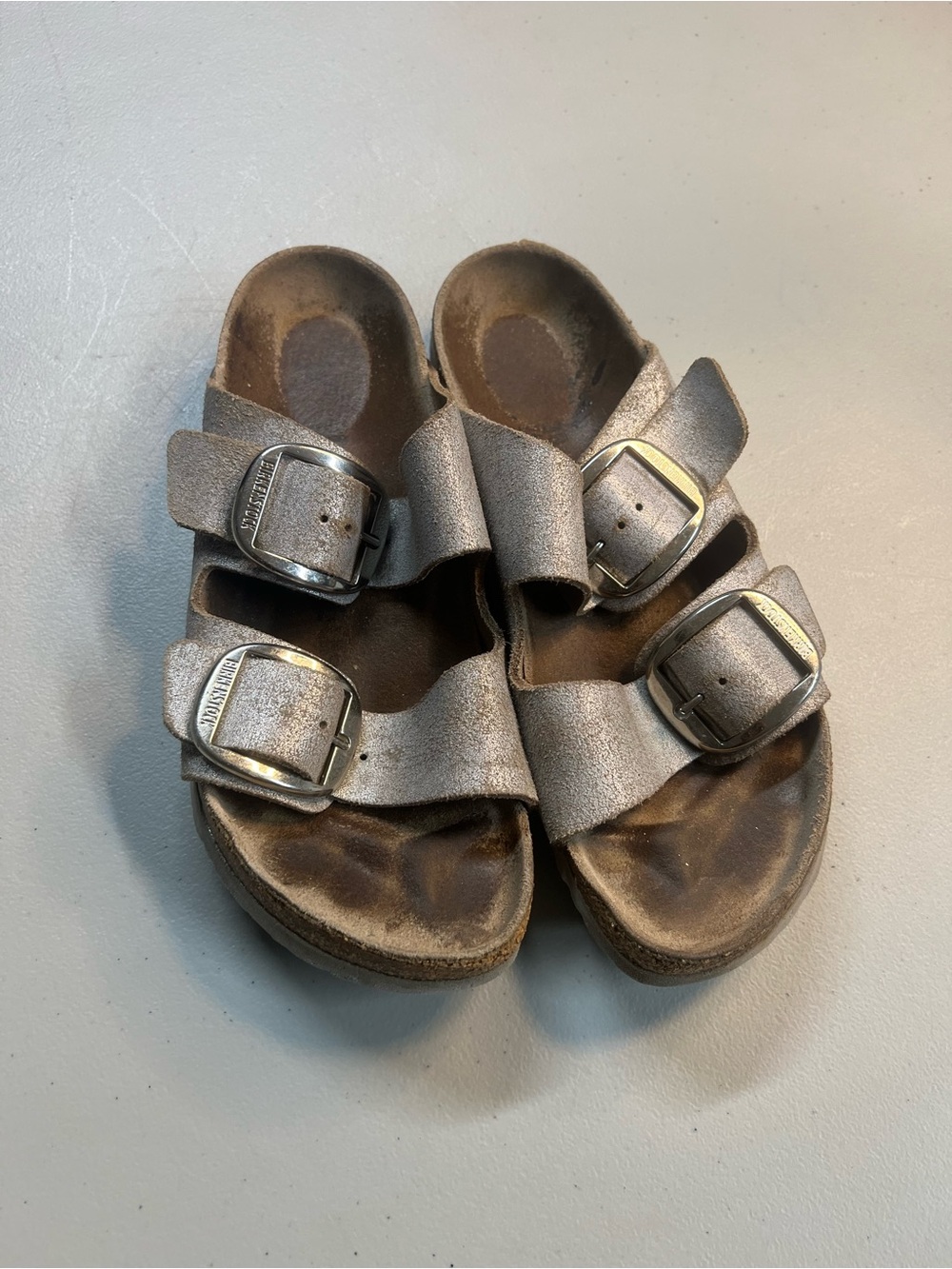 Birkenstock Arizona Sandals Size 38 EU Women’s 7 Brown Suede Double Strap